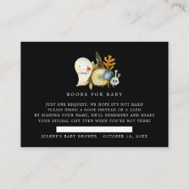 Boekaanvraag | Baby shower Halloween Ghost Informatiekaartje