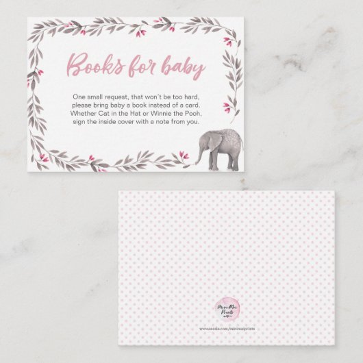 Boekaanvraag | Baby shower uitnodiging Kaart invoe (Voorkant / Achterkant)