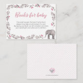 Boekaanvraag | Baby shower-uitnodigingskaart Informatiekaartje (Voorkant / Achterkant)