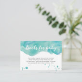 Boekaanvraag | Baby shower-uitnodigingskaart Informatiekaartje (Staand voorkant)