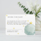 Boekaanvraag | Baby shower van Le Petit Prince Informatiekaartje (Staand voorkant)