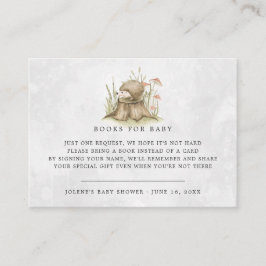Boekaanvraag | Baby shower Woodland Hedegel Informatiekaartje