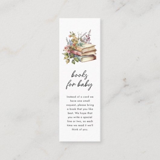 Boekaanvraag | Bladwijzer Baby shower Behuizing Ka Mini Visitekaartje (Voorkant)