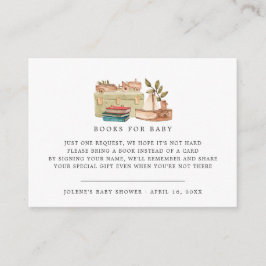 Boekaanvraag | Boho kinderkamer Baby shower Informatiekaartje