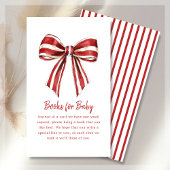 boekaanvraag | Christmas Coquette Bow Baby shower Informatiekaartje