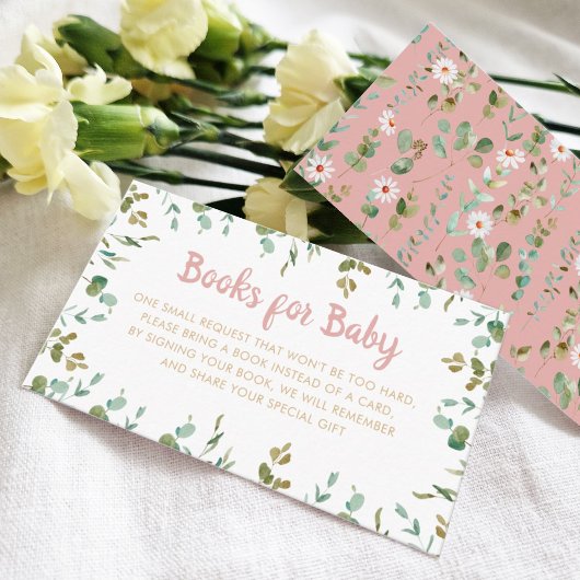 Boekaanvraag Eucalyptus Baby shower Enclosure Informatiekaartje