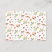 Boekaanvraag | Floral Ladybug Baby shower Informatiekaartje (Achterkant)