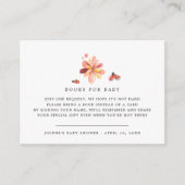 Boekaanvraag | Floral Ladybug Baby shower Informatiekaartje (Voorkant)