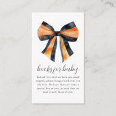 boekaanvraag | Halloween Coquette Bow Baby shower Informatiekaartje (Voorkant)