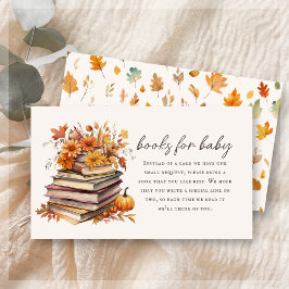boekaanvraag | Herfst boek thema Baby shower Informatiekaartje