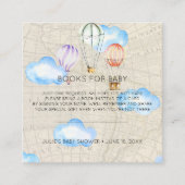 Boekaanvraag | Het Baby shower van de heteluchtbal Informatiekaartje (Voorkant)