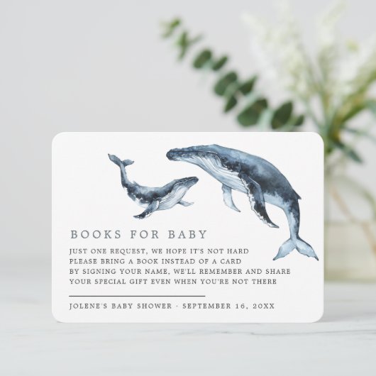 Boekaanvraag | In het kader van het Baby shower va Informatiekaartje (Staand voorkant)