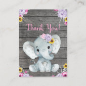 Boekaanvraag Kaart Meisje Elephant Roze Paars Geel (Achterkant)