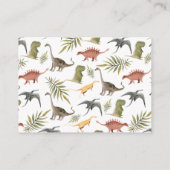 Boekaanvraag | Kleine dinosaurus Baby shower Informatiekaartje (Achterkant)
