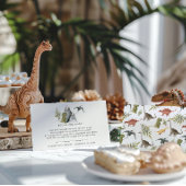 Boekaanvraag | Kleine dinosaurus Baby shower Informatiekaartje