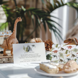 Boekaanvraag | Kleine dinosaurus Baby shower Informatiekaartje