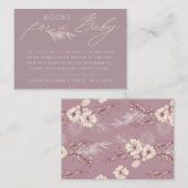 Boekaanvraag moderne baby shower-uitnodigingskaart informatiekaartje (Voorkant / Achterkant)