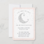 Boekaanvraag Moon Star Baby shower Silver Pink Kaart (Voorkant)
