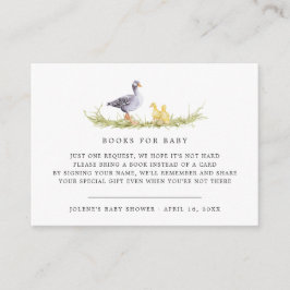 Boekaanvraag | Rustieke boerderij Baby shower Informatiekaartje