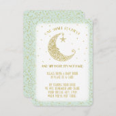 Boekaanvraag Twinkle Little Star Baby shower Mint Informatiekaartje (Voorkant / Achterkant)