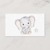 Boekaanvraag voor Baby Elephant-Baby shower Informatiekaartje (Achterkant)