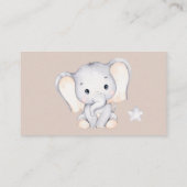 Boekaanvraag voor Baby Elephant-Baby shower Informatiekaartje (Achterkant)