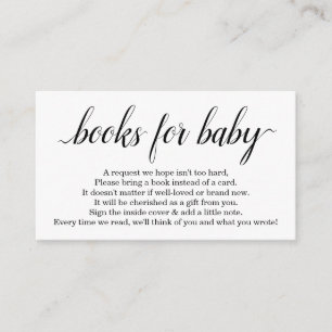 Boekaanvraag voor Baby shower - Eenvoudig Informatiekaartje