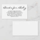 Boekaanvraag voor Baby shower - Eenvoudig Informatiekaartje (Voorkant / Achterkant)