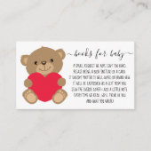Boekaanvraag voor Baby shower Teddy Bear Hearts Informatiekaartje (Voorkant)