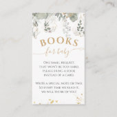 Boekaanvraag voor Greenery & Gold Baby shower Informatiekaartje (Voorkant)