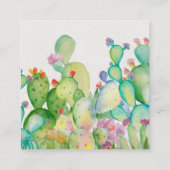 boekaanvraag | Waterverf Cacti Baby shower Insert Informatiekaartje (Achterkant)