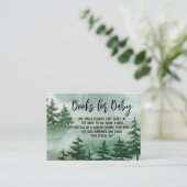 Boekaanvraag Waterverf Woodland Baby shower Informatiekaartje (Staand voorkant)