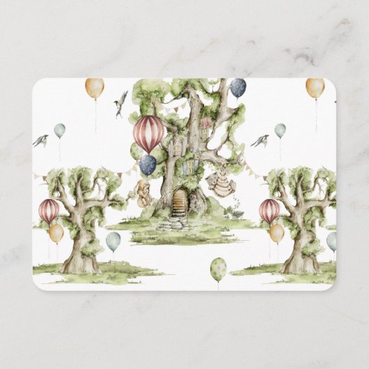 Boekaanvraag | Woodland Circus Baby Animals Informatiekaartje (Achterkant)