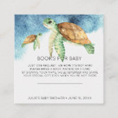 Boekaanvraag | Zee Turtle Baby shower invoegen Informatiekaartje (Voorkant)
