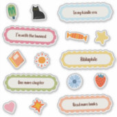 Boekachtig boek lezen Lover Pack Sticker (Voorkant)