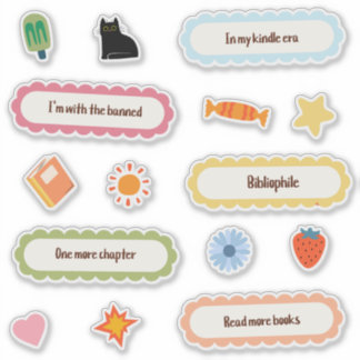 Boekachtig boek lezen Lover Pack Sticker