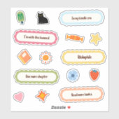 Boekachtig boek lezen Lover Pack Sticker (Vel)