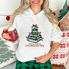 Boekachtig Kerstlezen Rond de Kerstboom Hoodie
