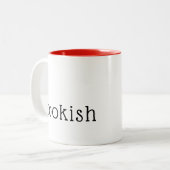 boekachtig | tweekleurige koffiemok (Voorkant links)