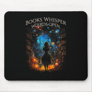 Boekachtige citaatboeken Whisper, Worlds Open Read Muismat