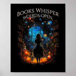 Boekachtige citaatboeken Whisper, Worlds Open Read Poster