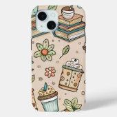 Boekachtige Coffee iPhone Hoesje – Cozy Lezer Esth (Achterkant)