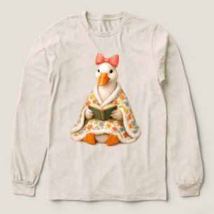 Boekachtige Gans Dekbed —Dwaas Gans met Strik & Bo Tri-Blend Shirt