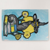 Boekachtige Kat Heks Legpuzzel (Horizontaal)