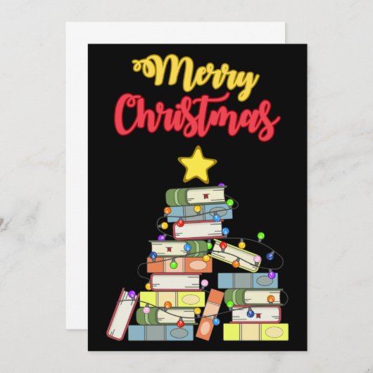 Boekachtige Kerstboom I Kaart (Voorkant / Achterkant)