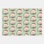 Boekachtige kerstman, rendier en peperkoek inpakpapier vel (Voorkant 3)