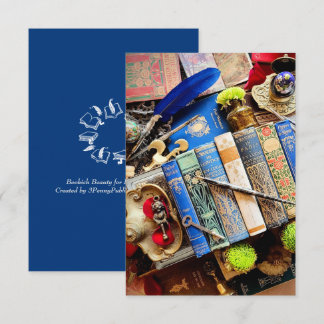 Boekachtige schoonheid voor bibliofielen bedankkaart