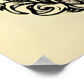 Boekachtige Skeletten Gotische Kunst Poster (Hoek)