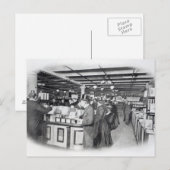 Boekafdeling in een winkel van het leger en de mar briefkaart (Voorkant / Achterkant)