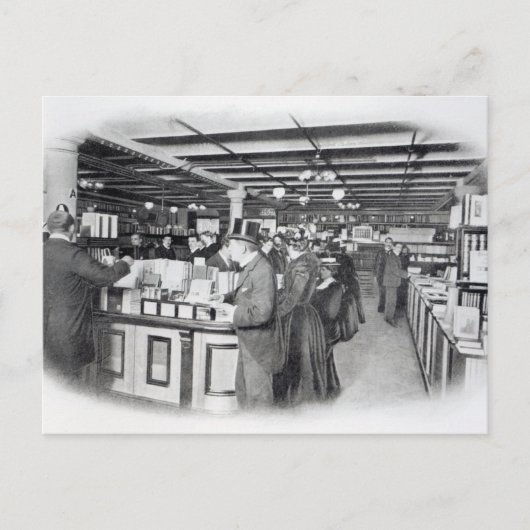 Boekafdeling in een winkel van het leger en de mar briefkaart (Voorkant)